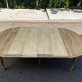 Large Louis Philippe extendable round dining table renovated 230cm