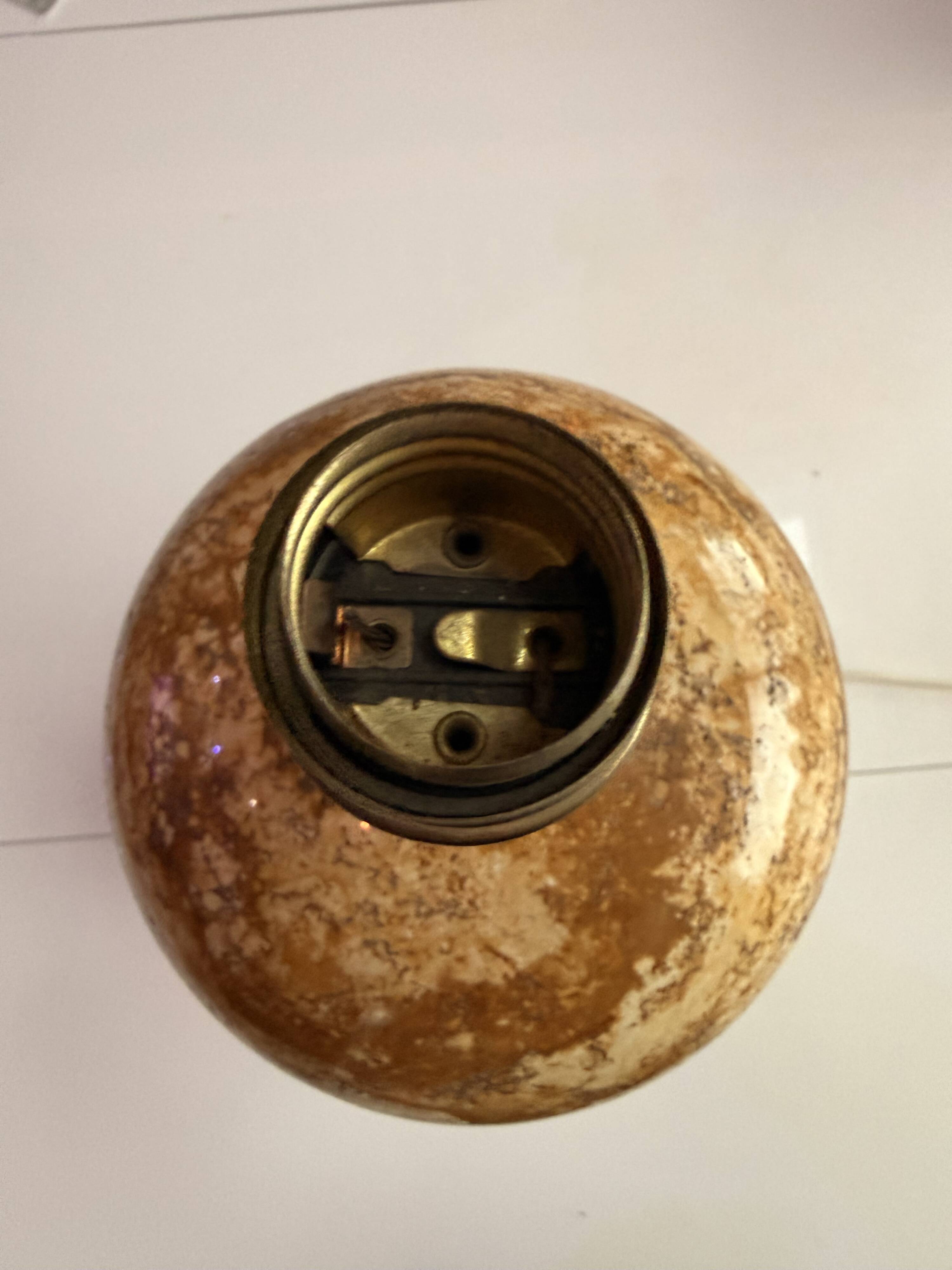 Travertine Lamp Base by Philippe Barbier, 1970s