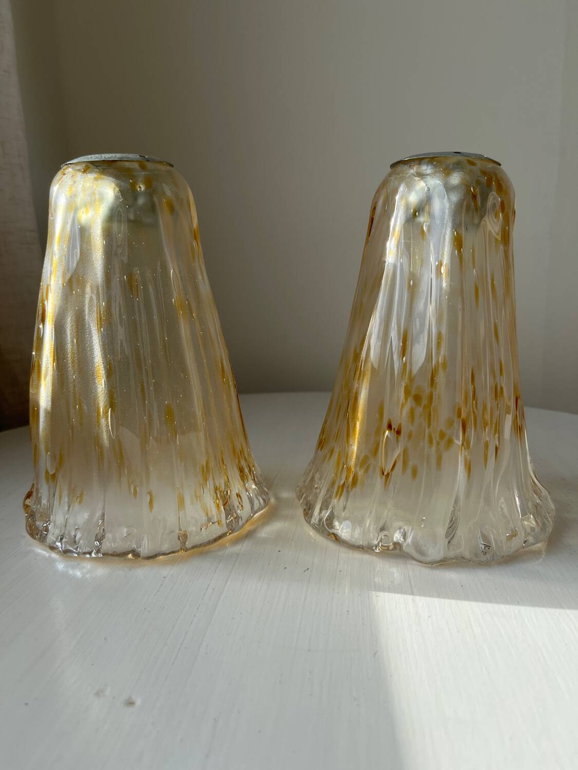 Blown glass lampshades