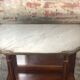 Louis XV-style extra furniture, marble top and 1920s brass gallery
