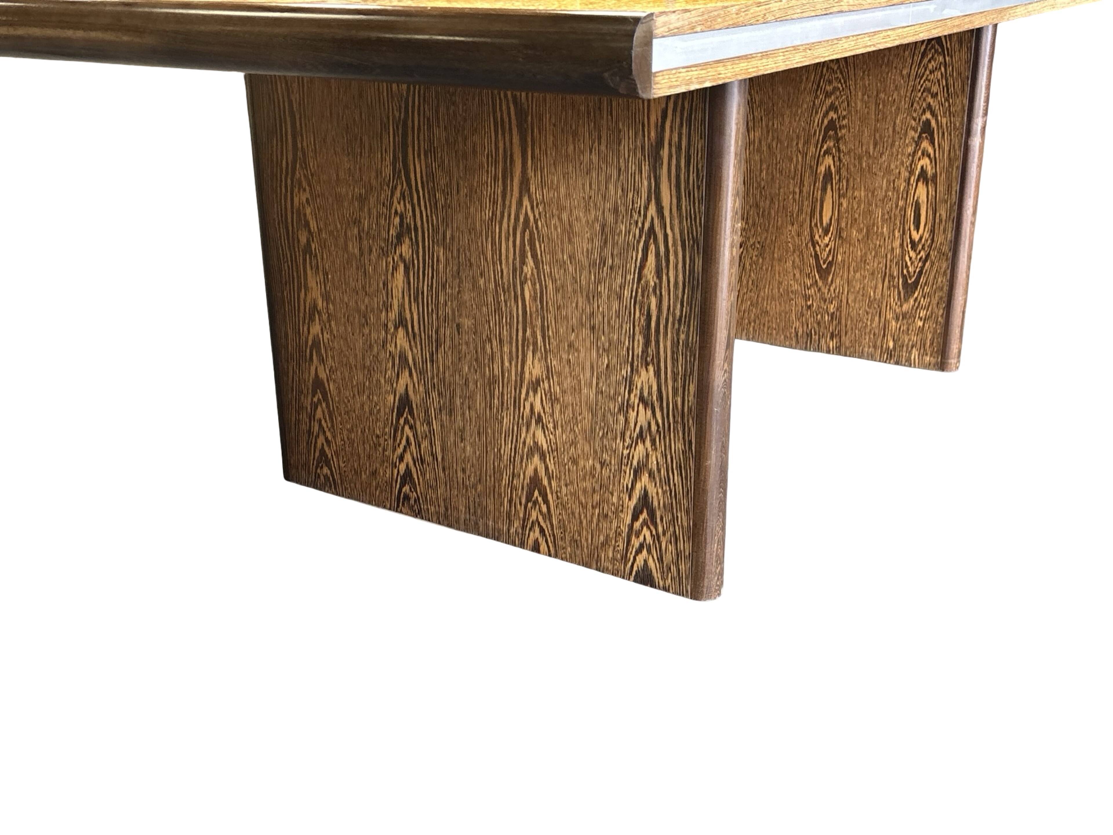 Vintage executive desk - large desk wenge 70s design