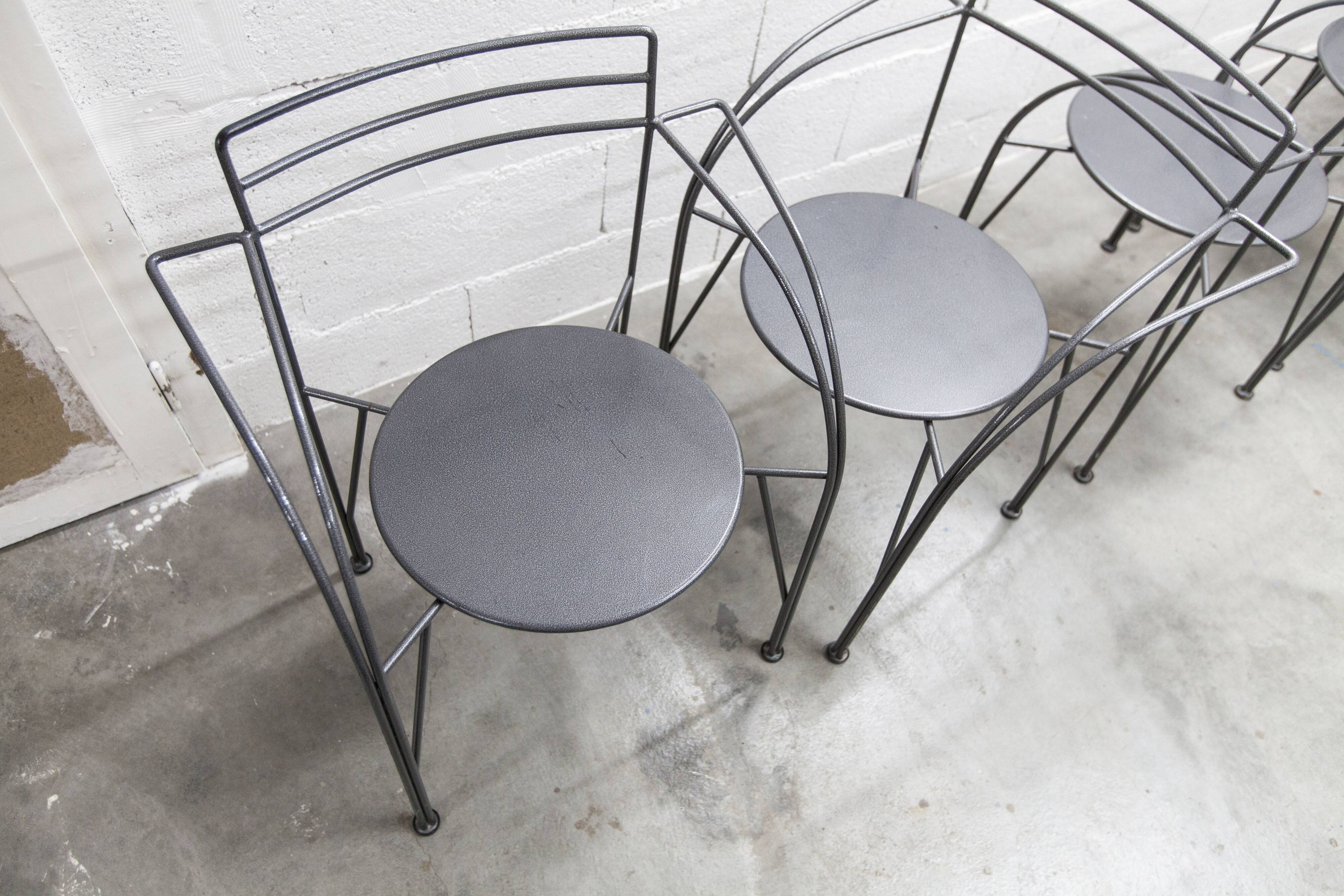 Set of 6 "Silver Moon" armchairs by Pascal Mourgue 1985