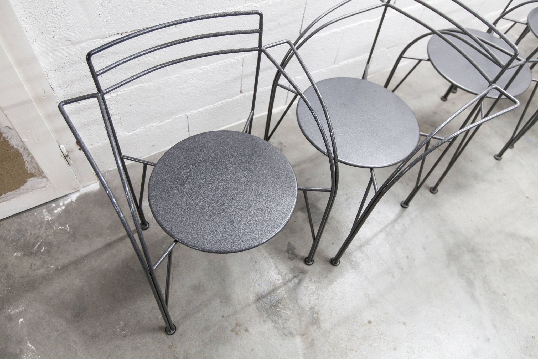Set of 6 "Silver Moon" armchairs by Pascal Mourgue 1985