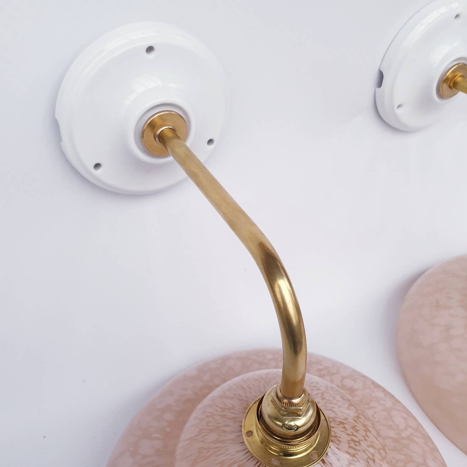 Swan neck and Clichy glass wall lights