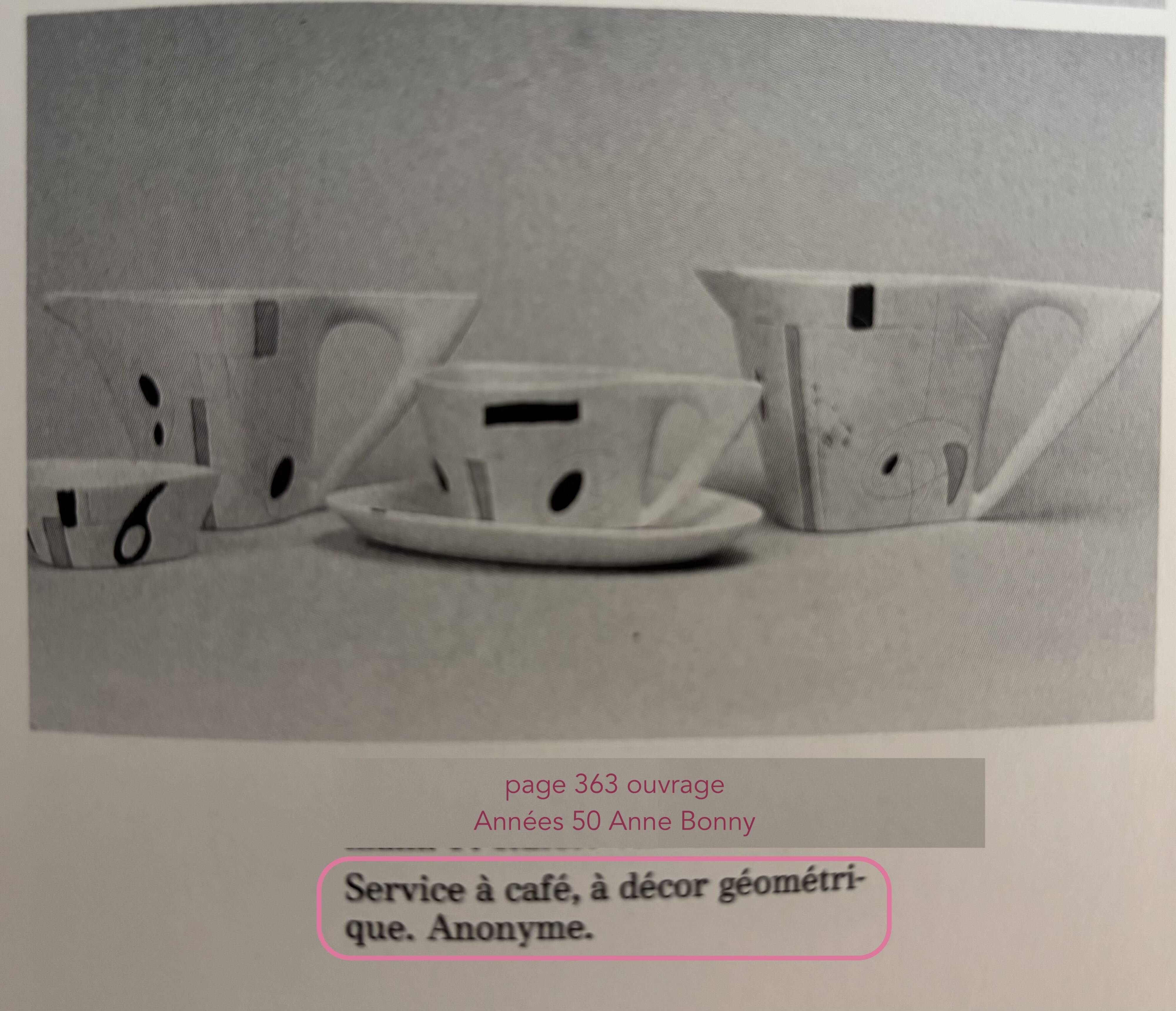 Ceramic tête-à-tête service, 1950s