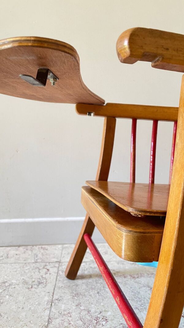 Fauteuil bébé Baumann bois Vintage