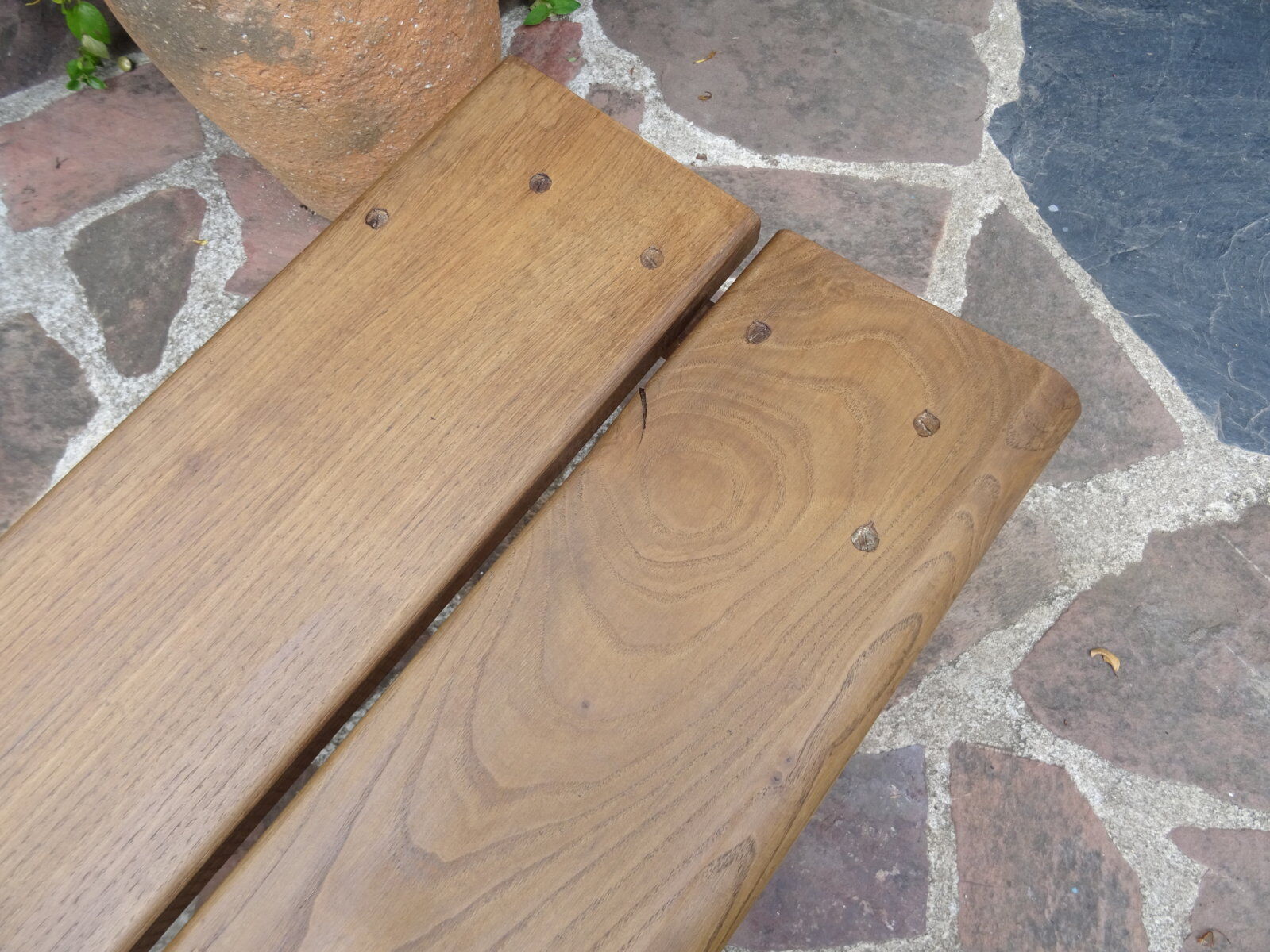 Oak cloakroom bench 247 cm