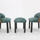 1940s Pair of Chairs with Stool, Italy