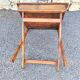 Old Desk, Foldable School Table with its porcelain inkwell