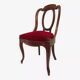 Antique empire style gondola chair