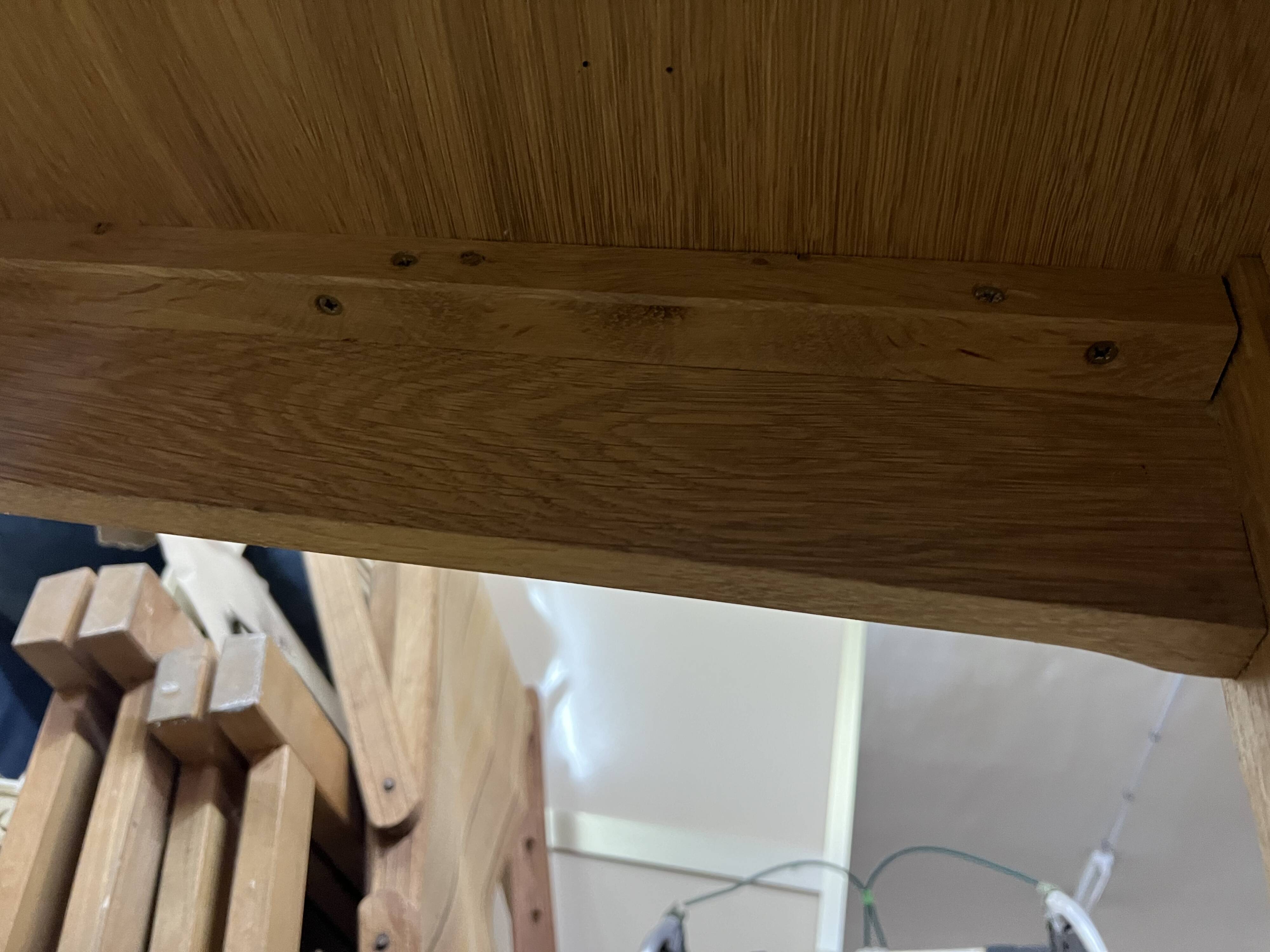 Solid oak farm table and benches