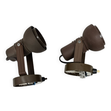 Pair of vintage Space Age Geri spotlight wall lamps, type 0718/C, Germany,
