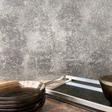 Top in smoked glass and steel