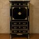Secretary with a black lacquered drop-leaf and gilded bronzes – Boulle style