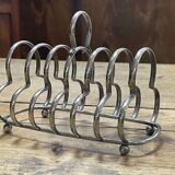 English toast door in silver metal