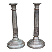 Pair of 19th-century copper candlesticks