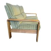 Vintage soft green two-seater sofa / sofa / armchair