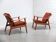 Danish pair of easy chairs in oak by Niels Koefoed, 1960s