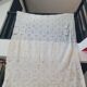 vintage crochet plaid blanket 208 193 ecru color