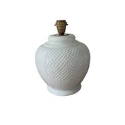 Pied de lampe vintage en céramique émaillée motifs écailles