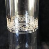 Blown and engraved glass decanter