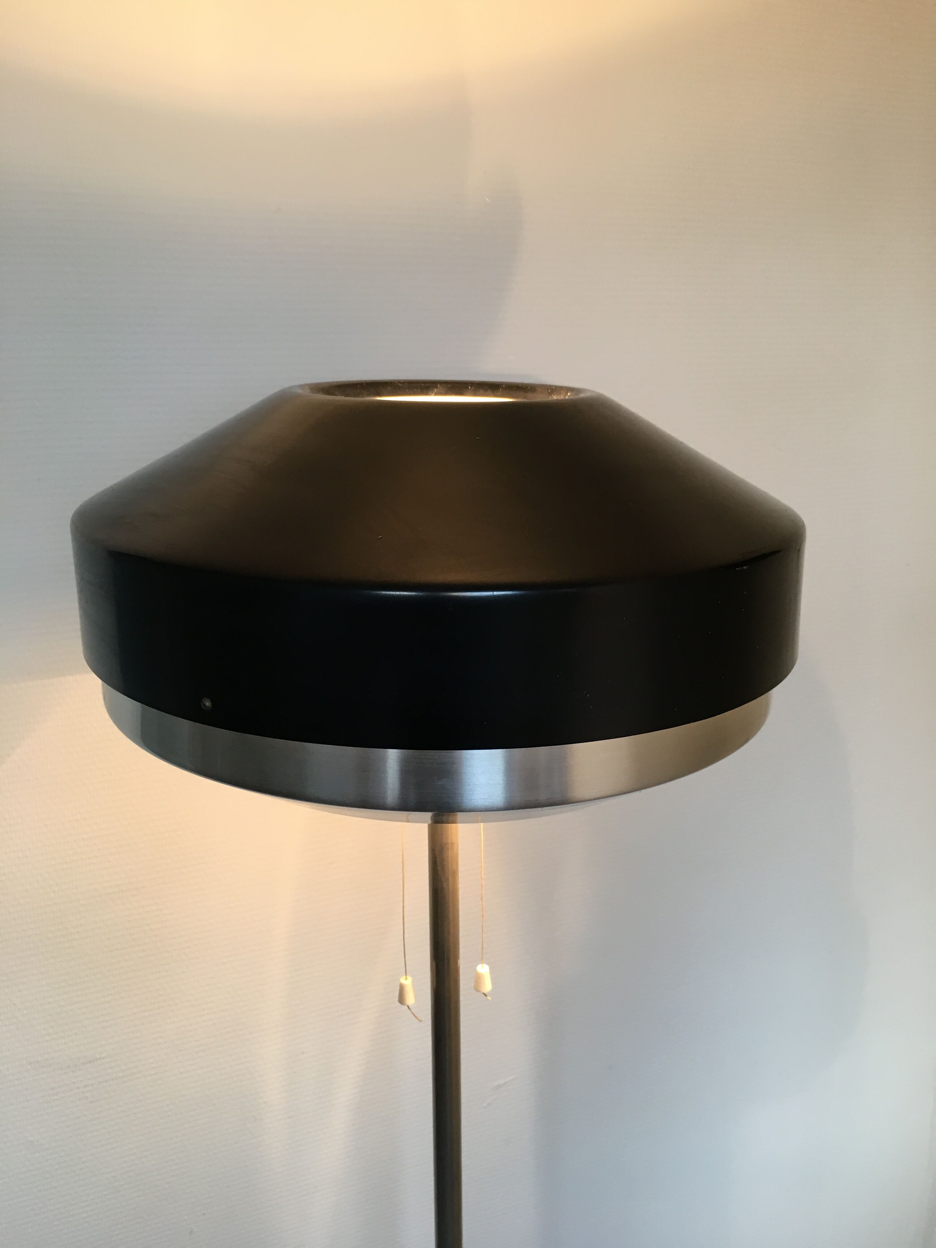 Black Chrome Floor Lamp from Hiemstra Evolux, 1960s