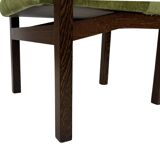 Vintage armchair solid wenge design 60s leather armrests design