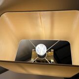 Lampe en laiton doré et noir années 70