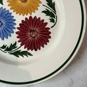 Assiette Chalons Digoin Sarreguemines décor floral peint à la main