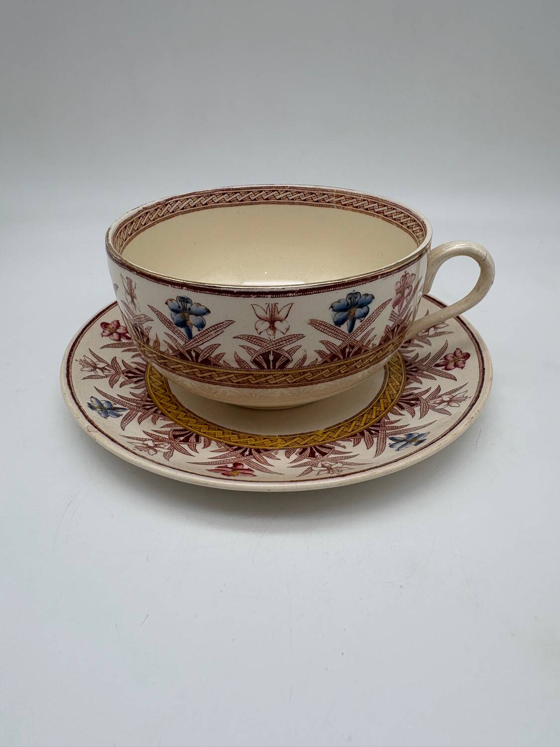 Chocolate cup, Sarreguemines, Derby model, ironstone