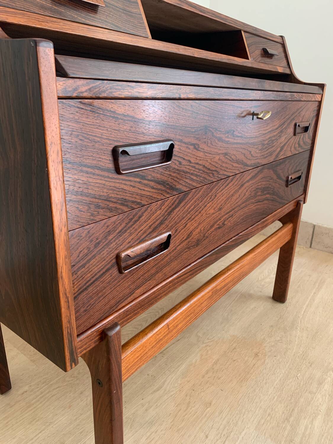 Scandinavian rosewood secretary desk by Arne Wahl Iversen