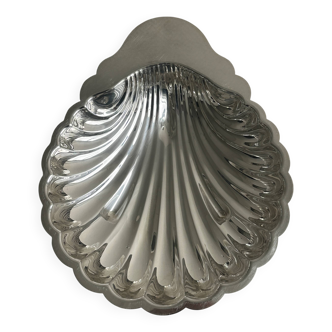 Grand plat coquillage en métal