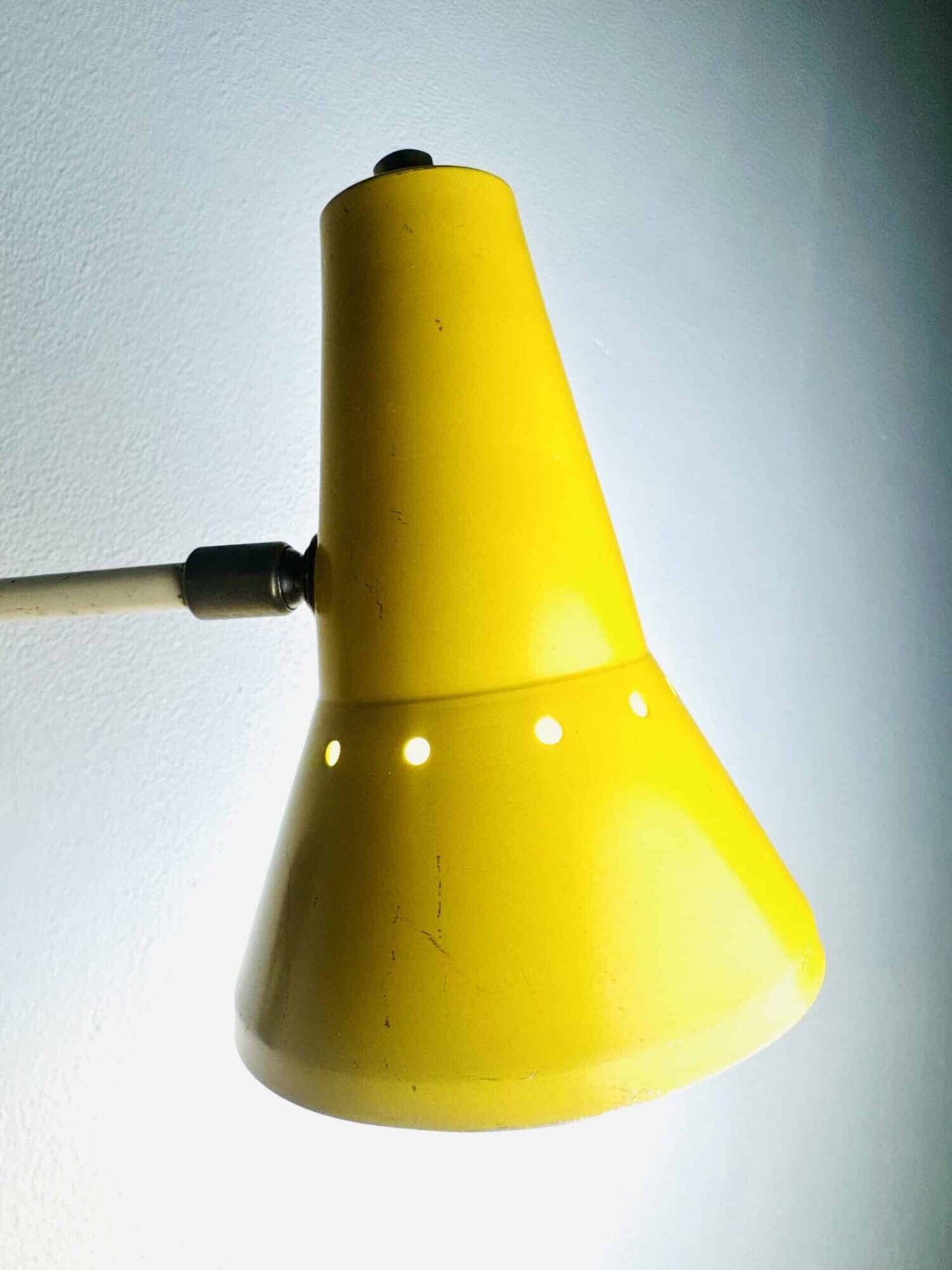 Double Cone Wall Lamp By J.J.M. Hoogervorst For Anvia Nederland, The Netherlands Early 1950S