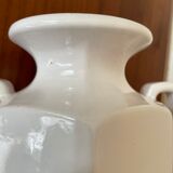 White ceramic ansé vase