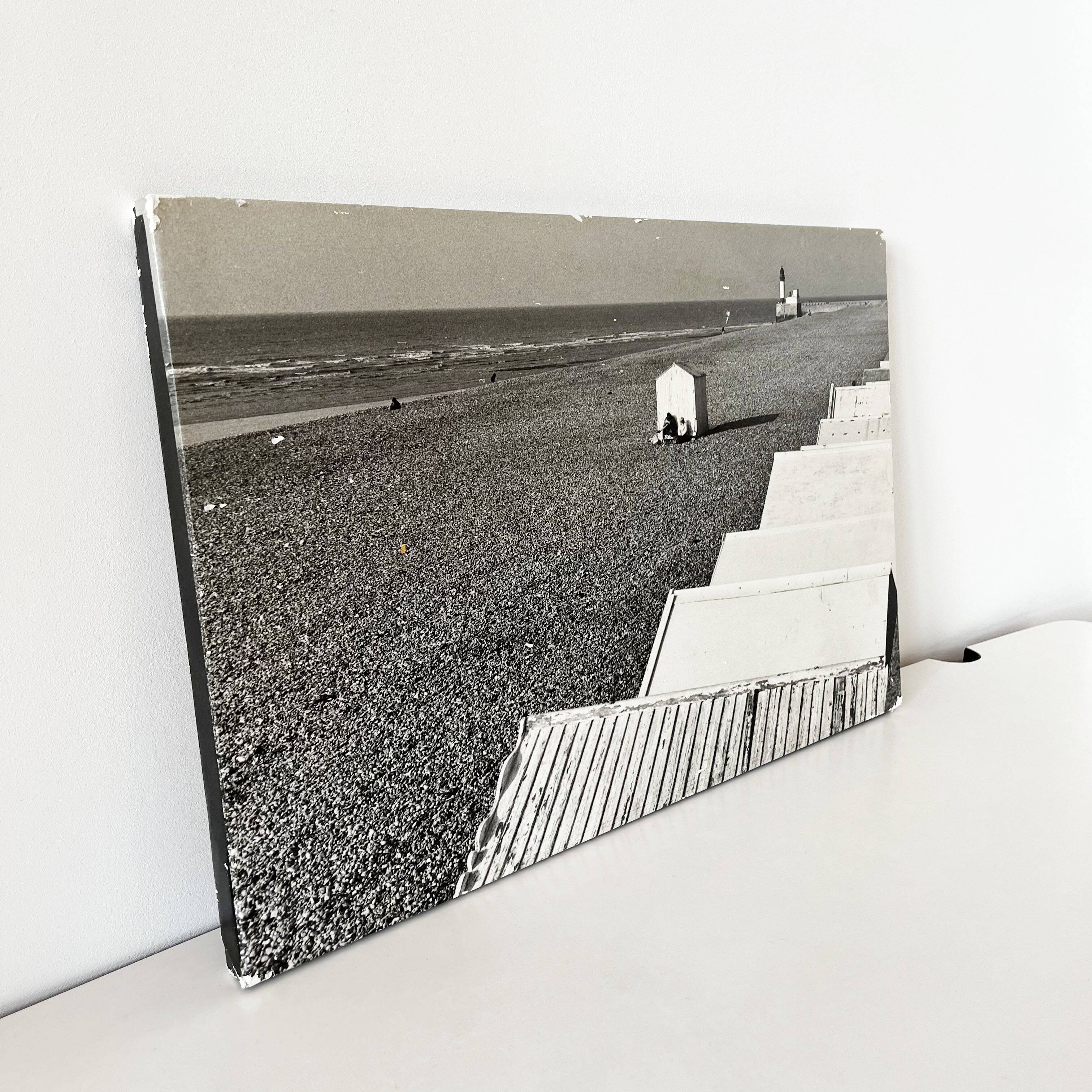 Large photograph on wooden panel Le Tréport 1980