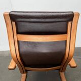 Vintage Swedish armchair model Lamello in beech by Yngve Ekström for Swedese, 1970s.