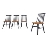 Set of four spindle back chairs, The Netherlands 1960's