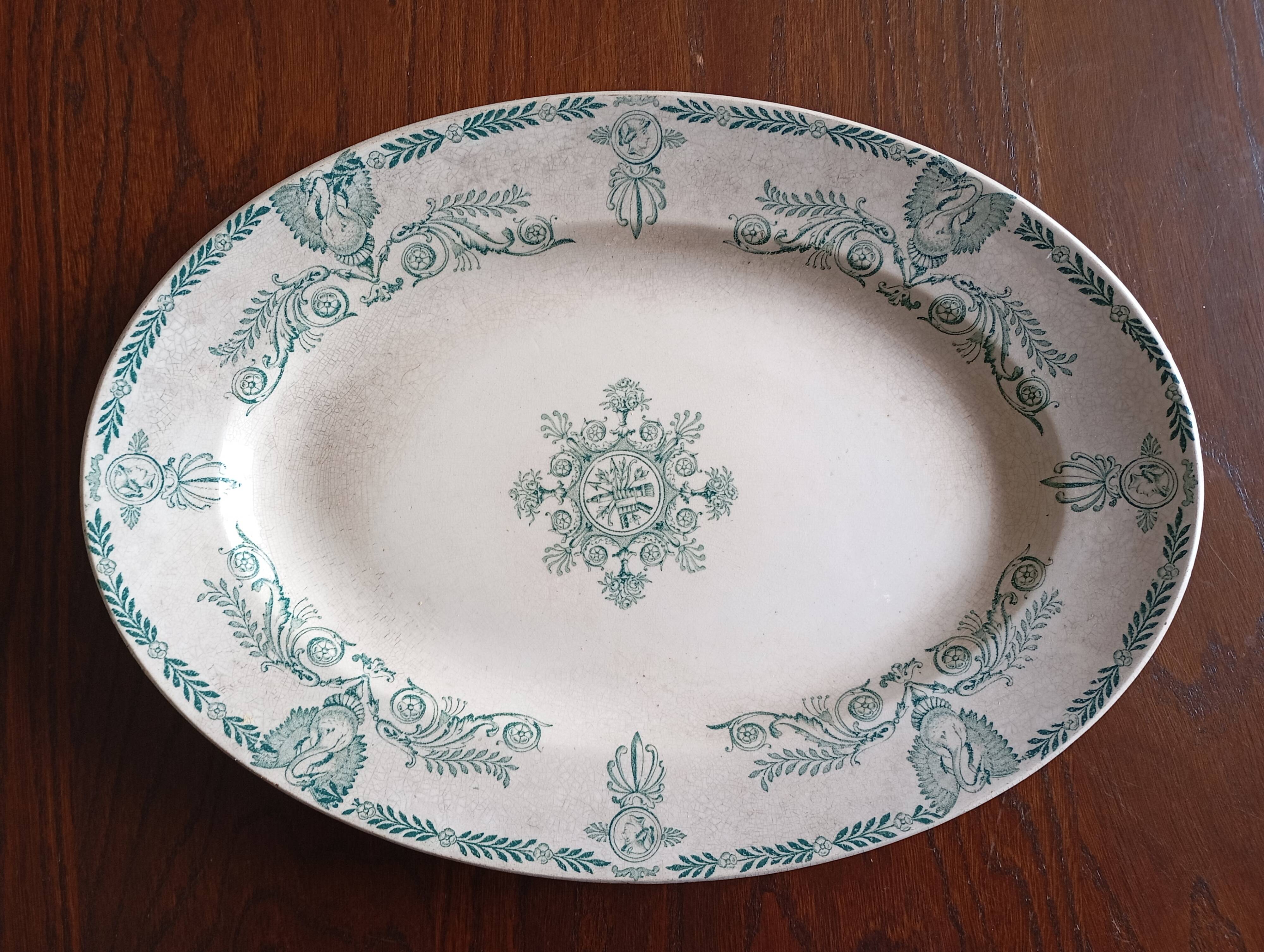 Oval ironstone dish "Compiègne" K&G Lunéville