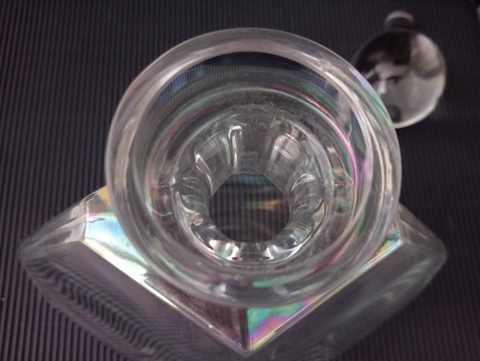 Vintage iridescent carafe