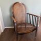 Fauteuil art déco en bois et rotin, années 1920