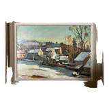 HSP Emile RENAUD painting circa 1950 Velars (sur Ouche - Burgundy) + frame