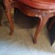 Fauteuil de bureau style Louis XV cuir et cannage