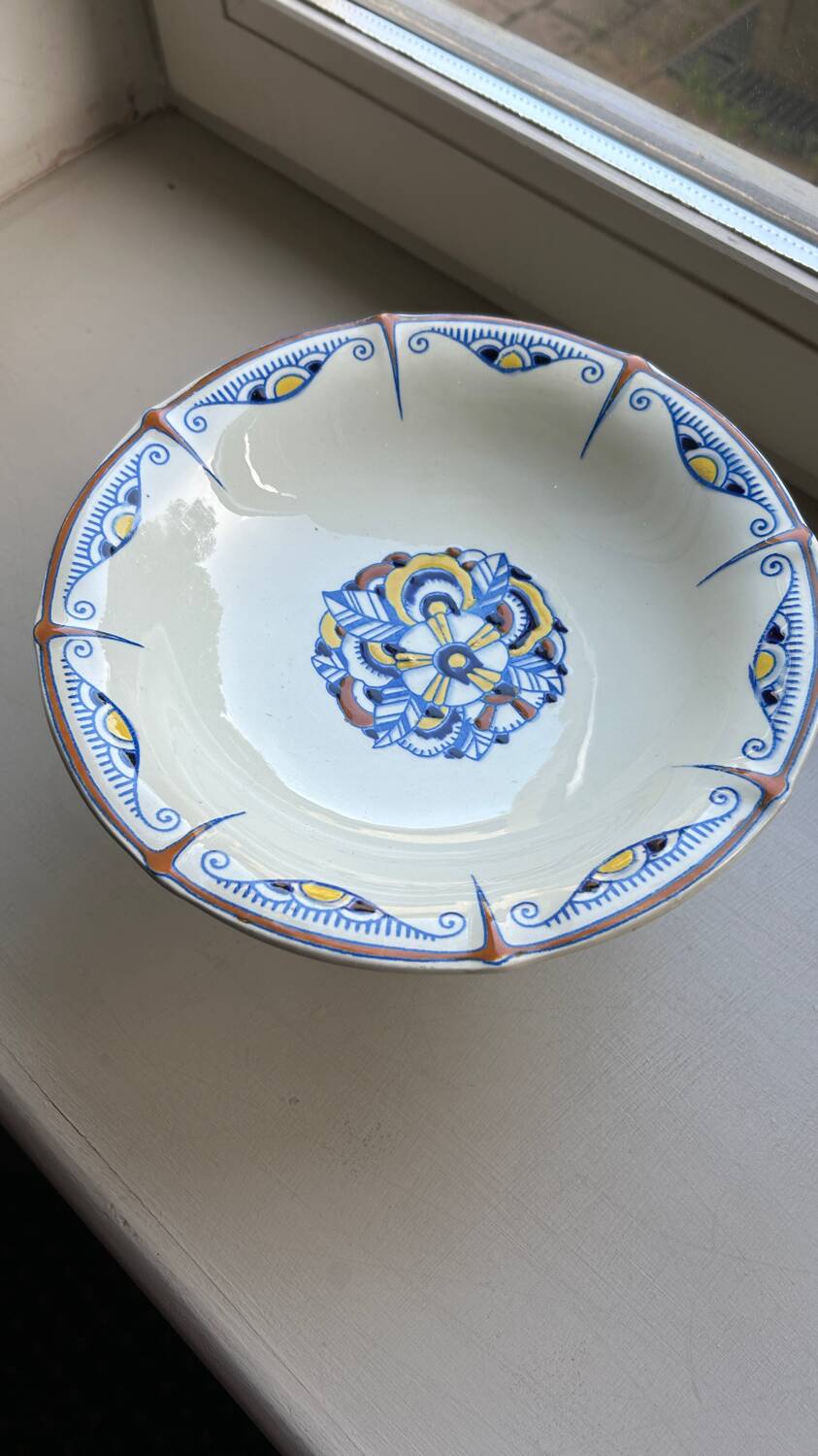 Boch La Louvière art deco compotier