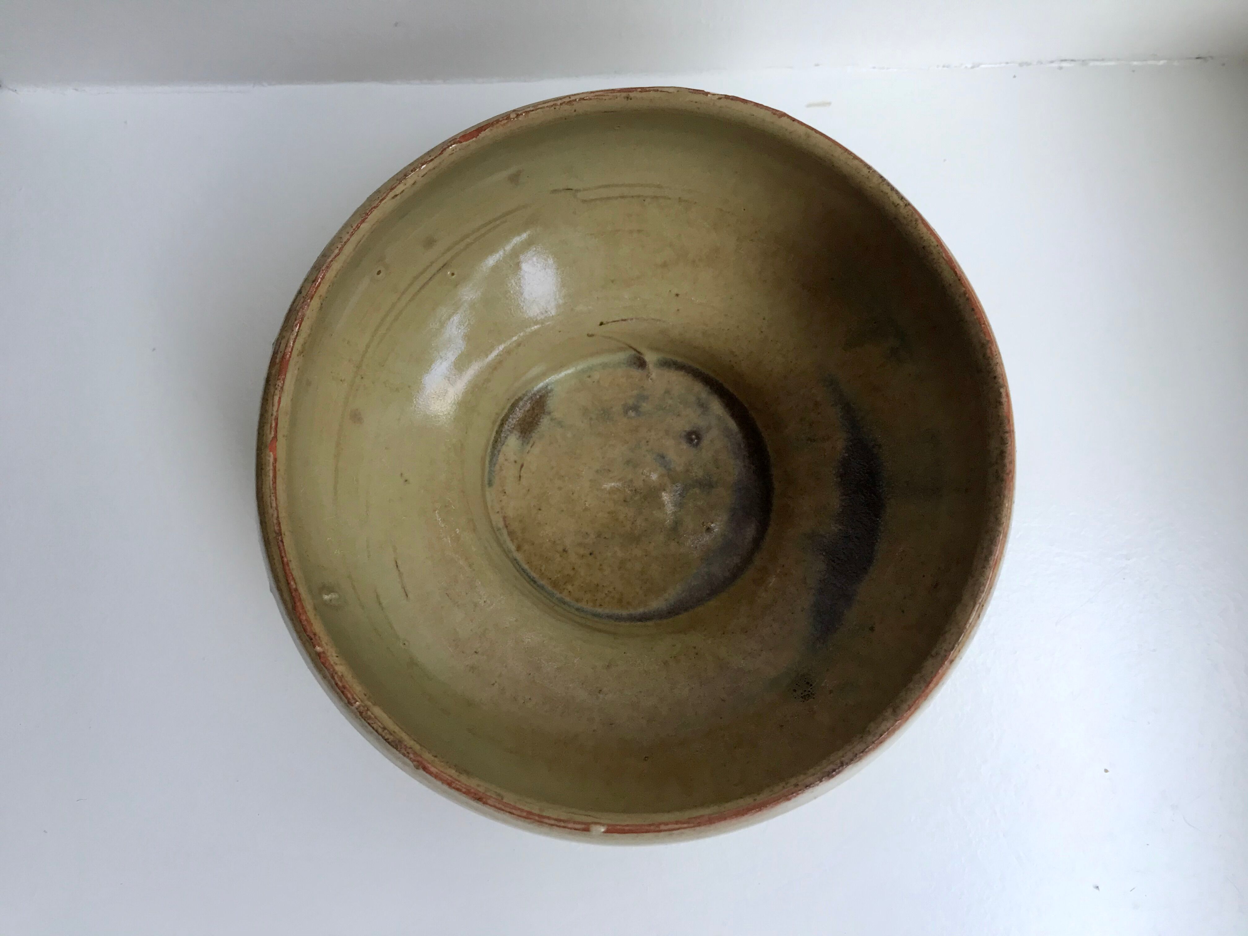 Ceramic bowl / glazed pottery signed 60s-70s