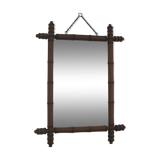 1930s bamboo-style wood mirror 33x60cm