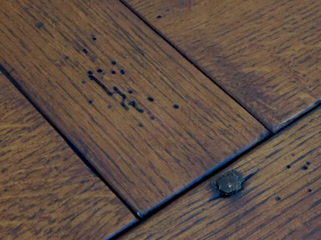 Massive old chene farm table