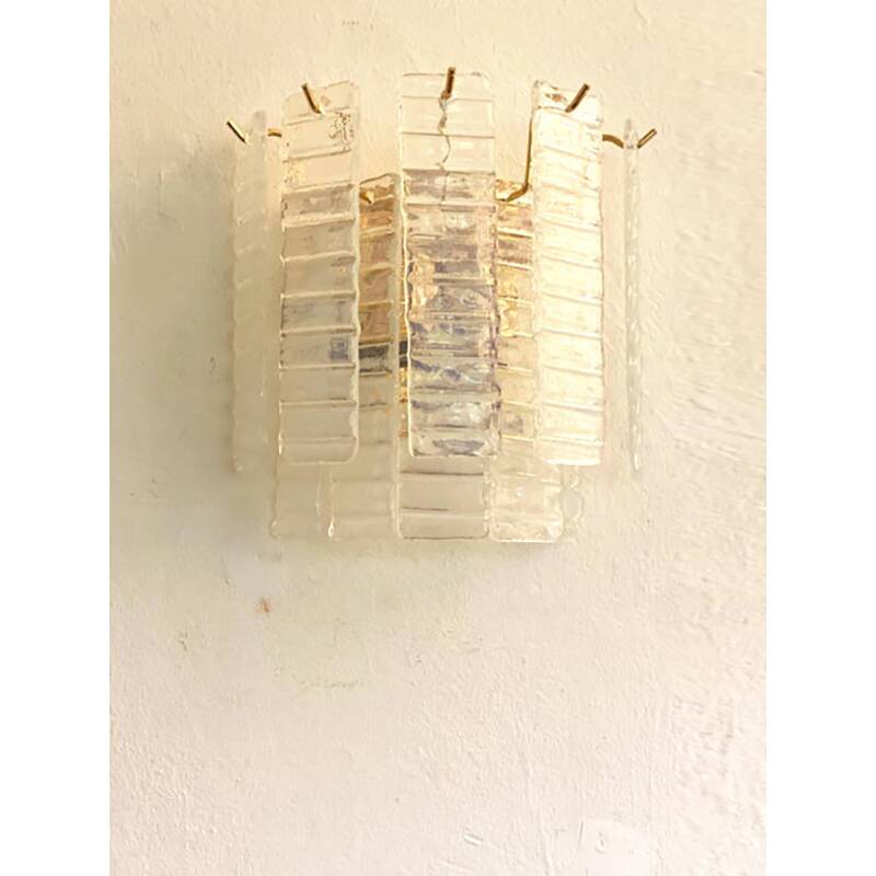 Paire d'appliques en verre de Murano, Italie