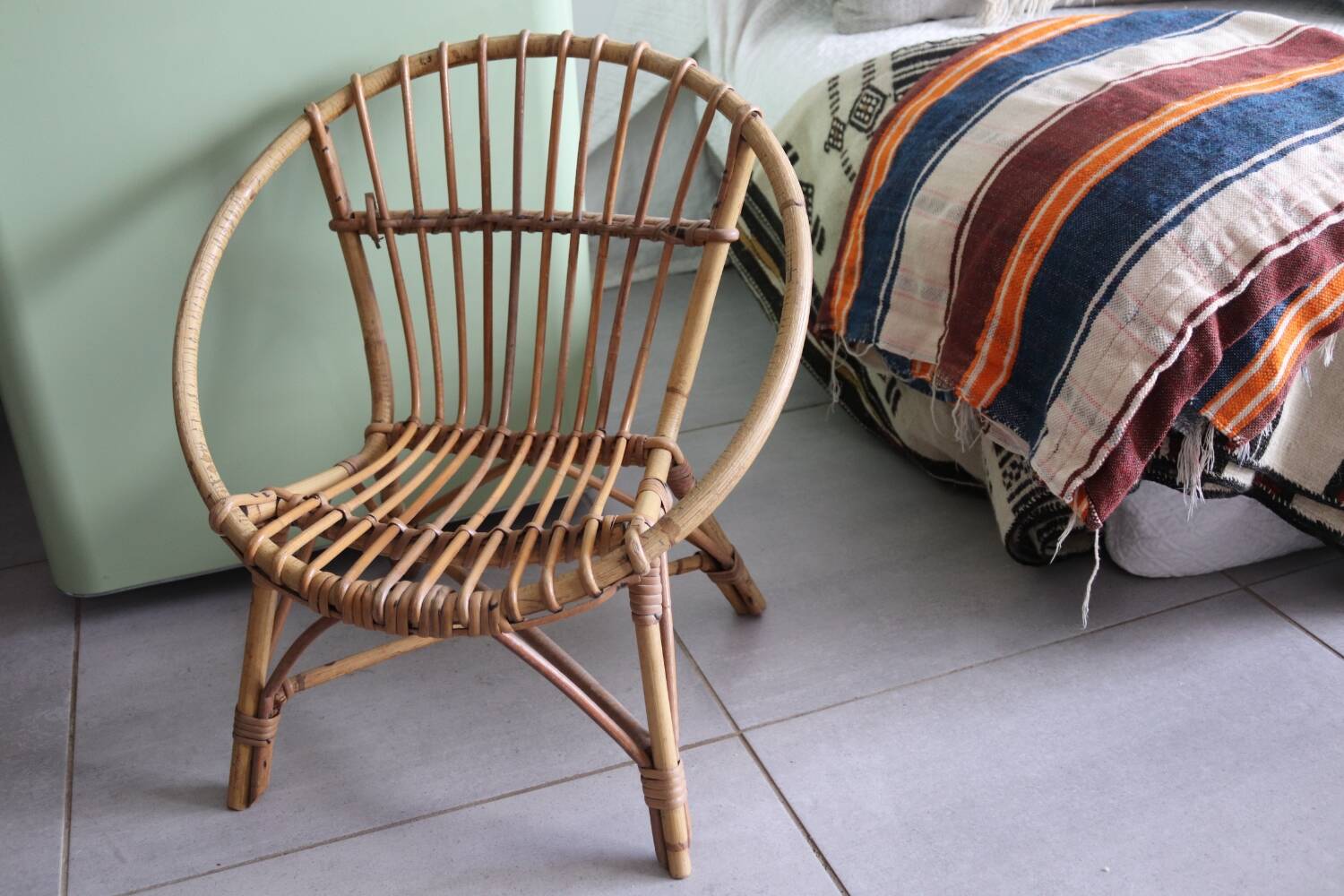 Small rattan armchair for children