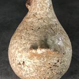 Poule in cracked and enamelled ceramic signed athezza