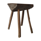 Brutalist solid wood stool